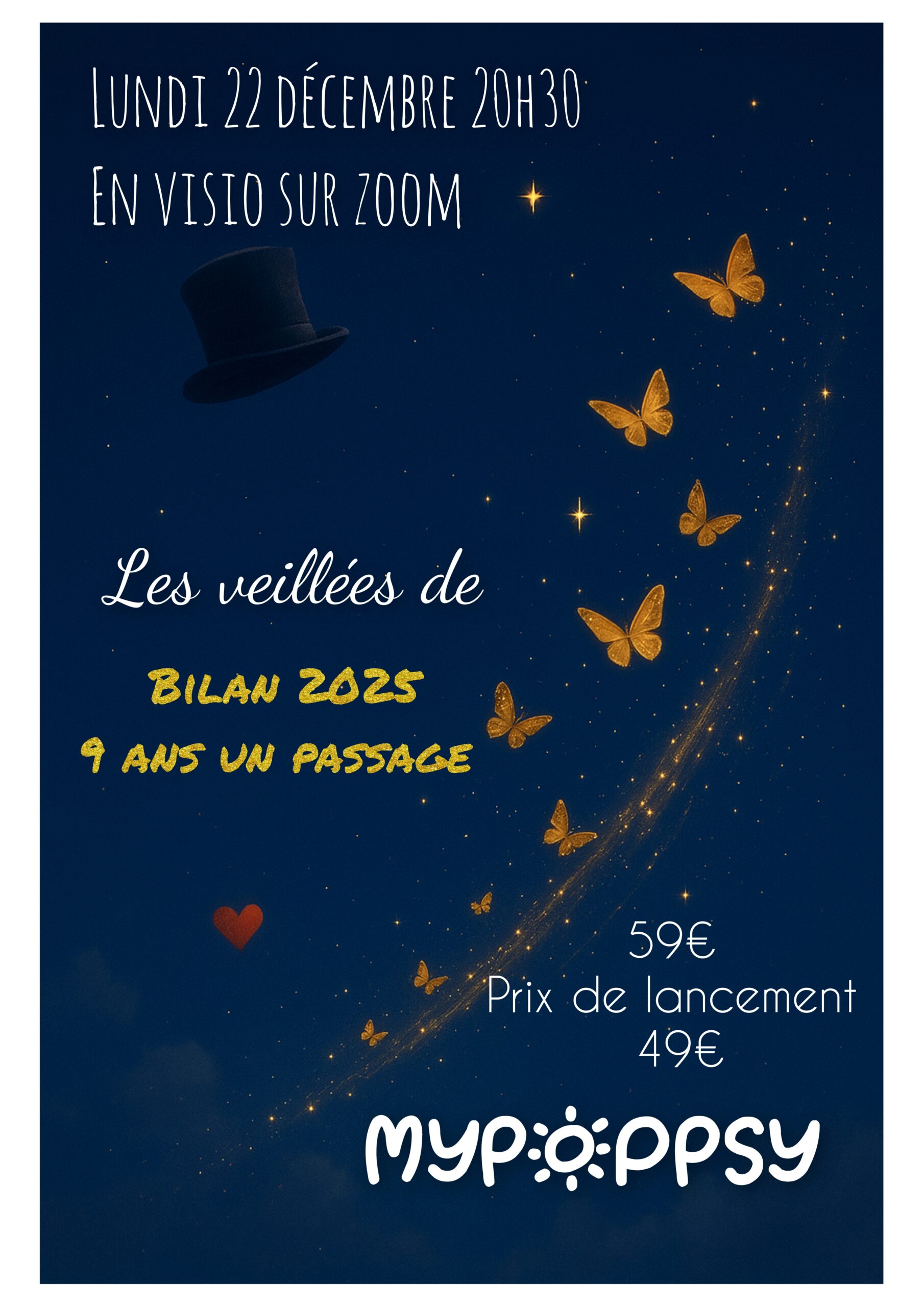 🎩 Veillée MyPopPsy : bilan 2025, fin de cycle et ouverture vers 2026 🎩